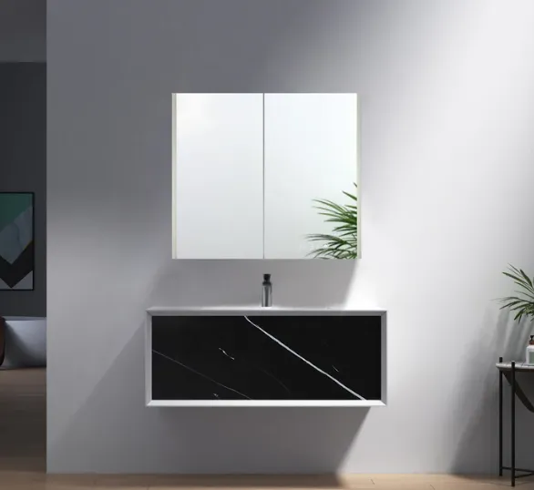 LED mirror with medicine cabinet - LAMC007JE