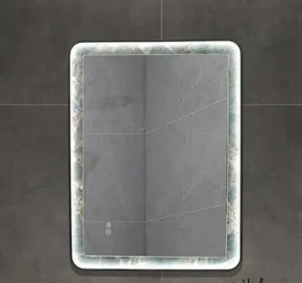 INFINITY RD Singtered Stone Bathroom LED Vanity Mirror (Amazon Green Background) - LEDBMF217GSLAB